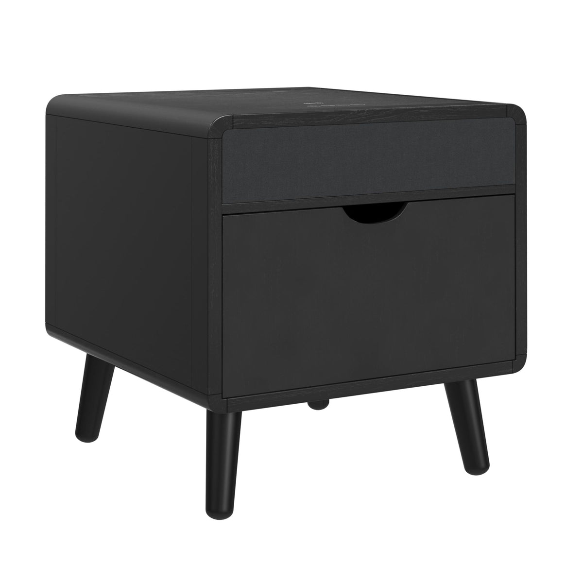 Halo Square Smart End Table In Black