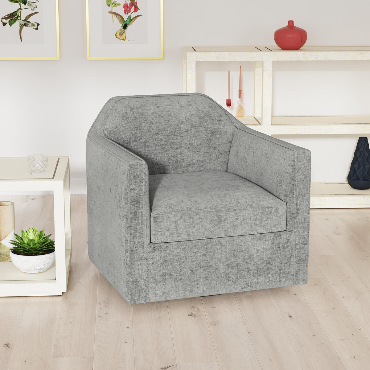 Hamlin Swivel Chair In Beamer Cement