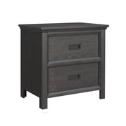 Hampton Kids Twin Over Full Loft with Staircase and Desk with Speaker 5PC Bedroom Set in Charcoal