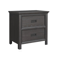 Hampton Kids Twin Over Twin Bunk with Ladder and Trundle 3PC Bedroom Set in Charcoal