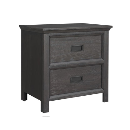 Hampton Kids Twin Over Full Bunk with Ladder and Trundle 3PC Bedroom Set in Charcoal