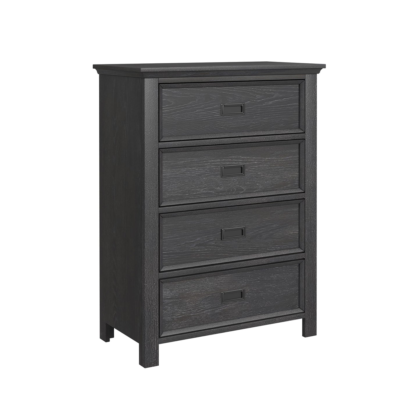 Hampton Kids Twin Over Full Bunk with Ladder and Trundle 3PC Bedroom Set in Charcoal