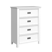 Hampton Kids Twin Loft with Staircase and Desk with Speaker 3PC Bedroom Set in White