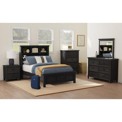 Hampton Kids Full Bookcase 3PC Bedroom Set in Charcoal