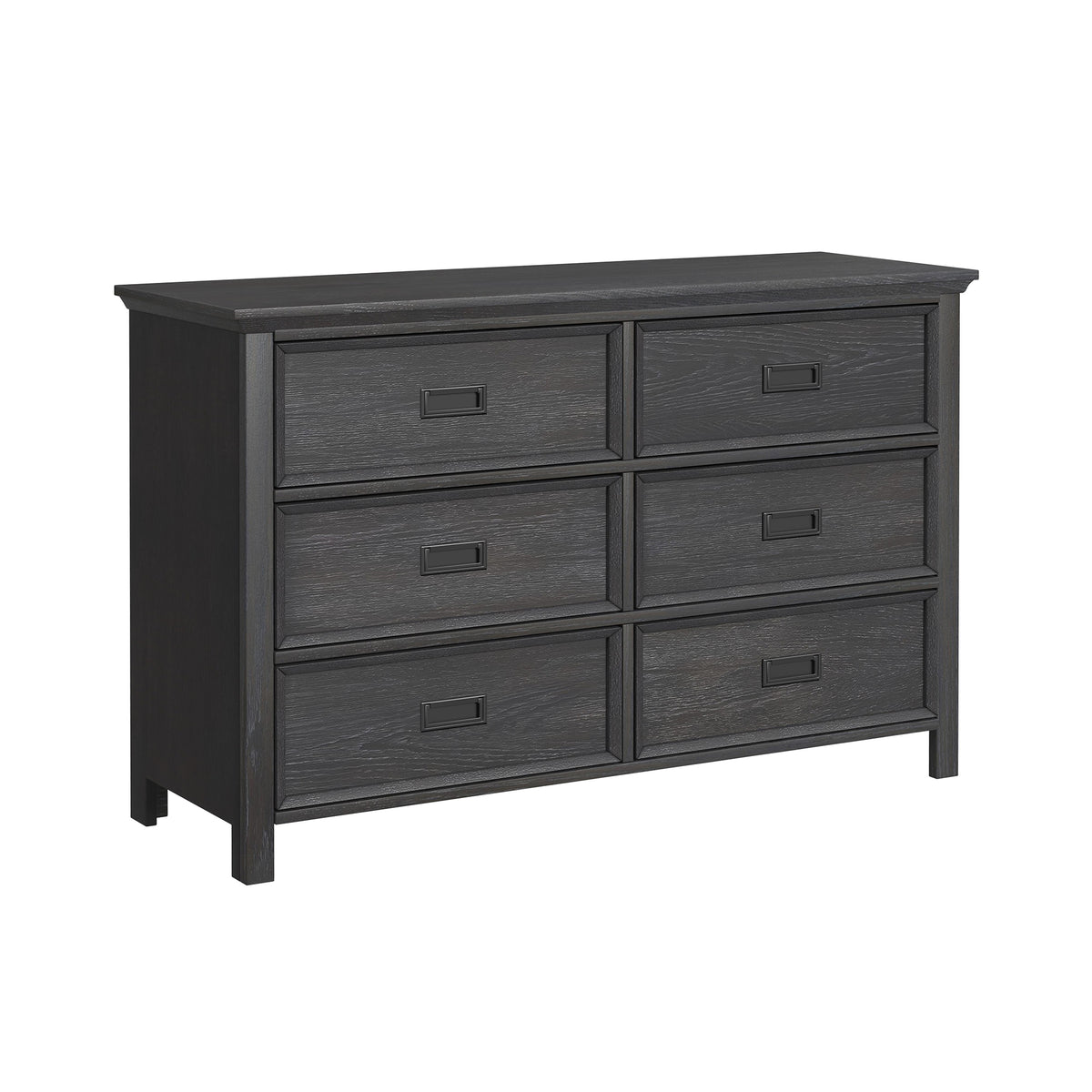 Hampton Kids 6-Drawer Dresser In Charcoal