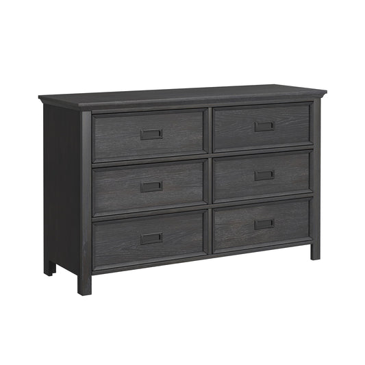 Hampton Kids 6-Drawer Dresser in Charcoal