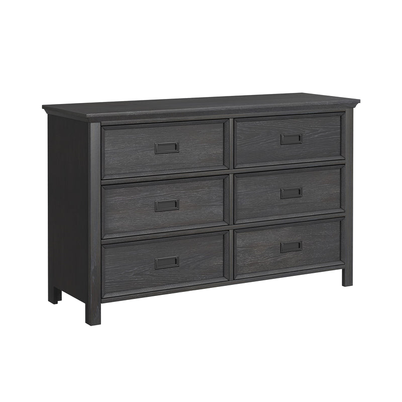 Hampton Kids 6-Drawer Dresser In Charcoal