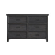 Hampton Kids 6-Drawer Dresser in Charcoal