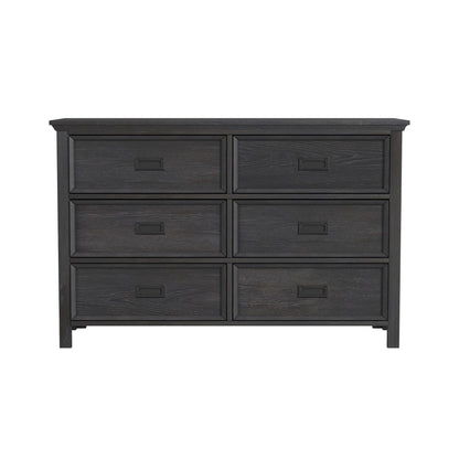 Hampton Kids 6-Drawer Dresser in Charcoal