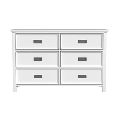 Hampton Kids 6-Drawer Dresser in White