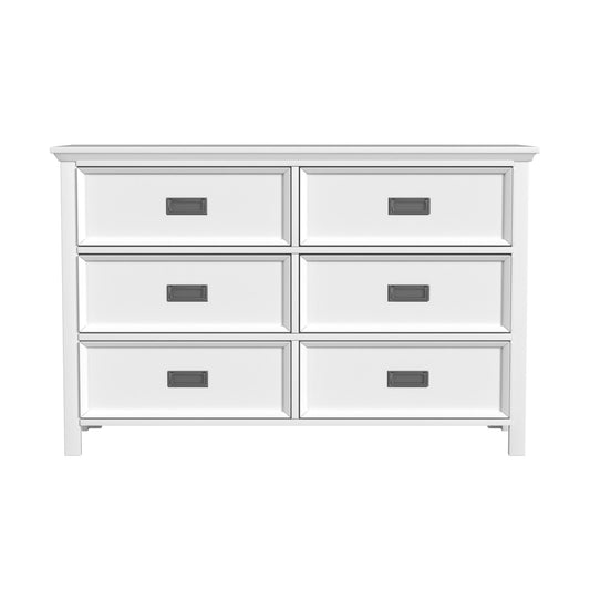 Hampton Kids 6-Drawer Dresser in White