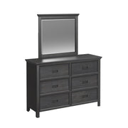 Hampton Kids Twin Over Full Loft with Staircase and Desk with Speaker 5PC Bedroom Set in Charcoal