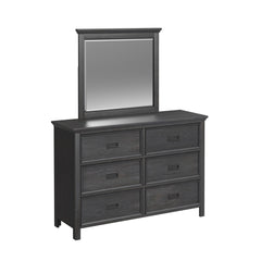Hampton Kids Twin Loft with Ladder and Desk with Speaker 5PC Bedroom Set in Charcoal