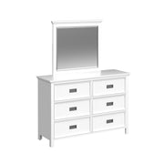 Hampton Kids Dresser and Mirror Set in White