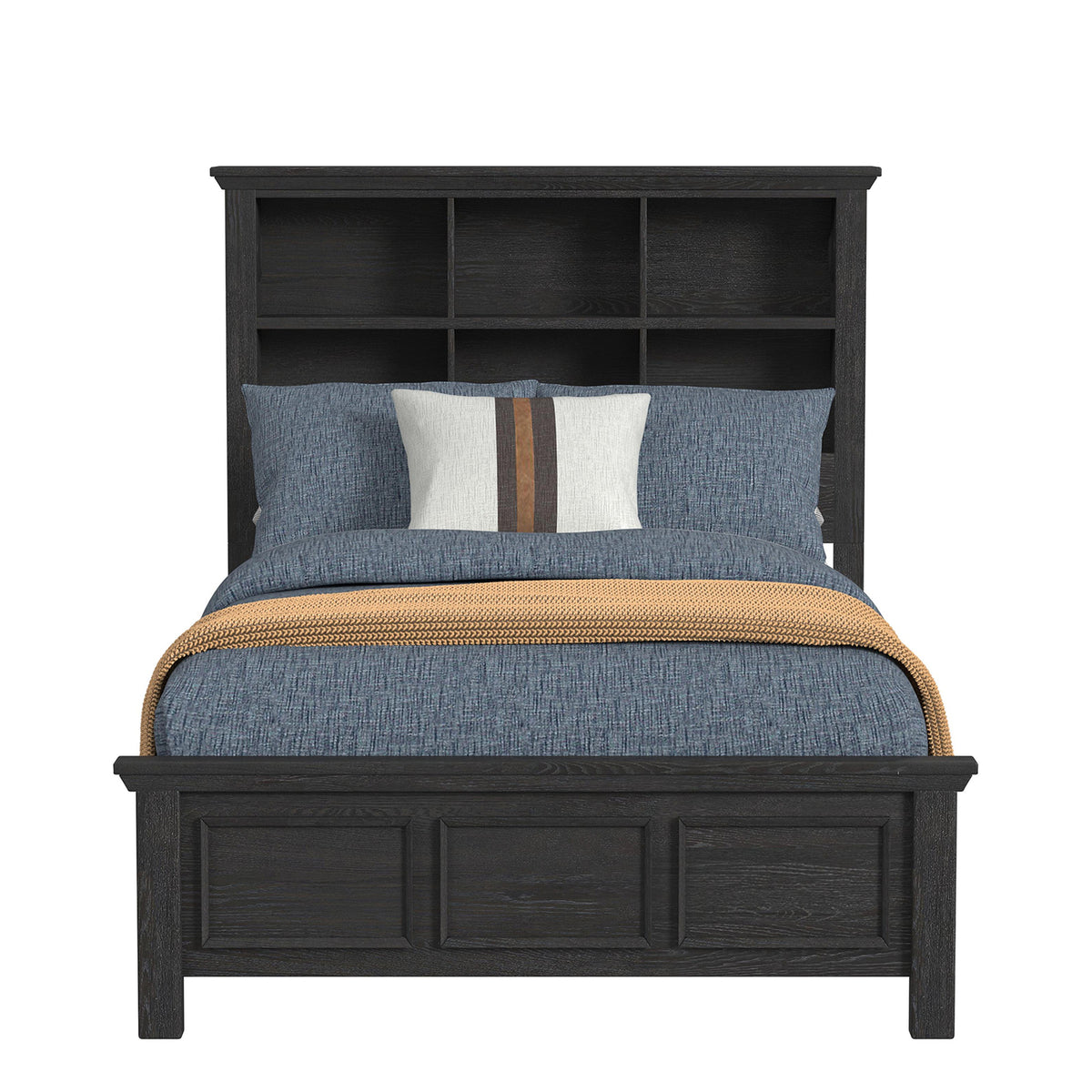 Hampton Kids Full Bookcase Bed in Charcoal