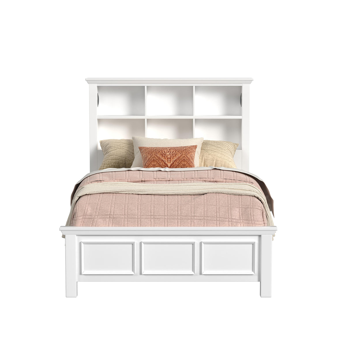 Hampton Kids Full Bookcase Bed In White