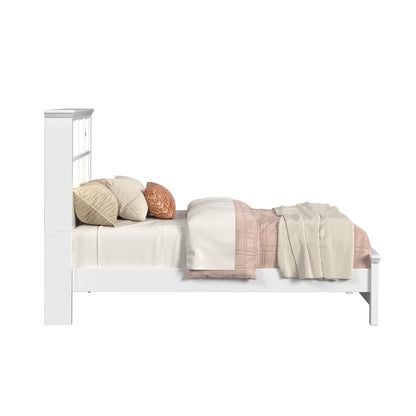 Hampton Kids Full Bookcase Bed in White
