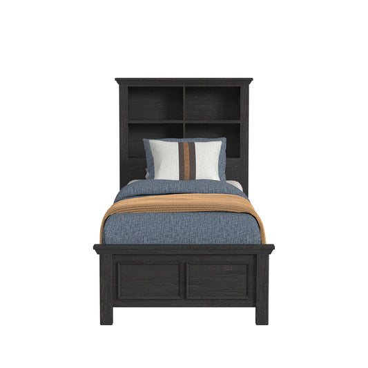 Hampton Kids Twin Bookcase Bed in Charcoal