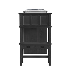 Hampton Kids Twin Loft with Staircase and Desk with Speaker in Charcoal