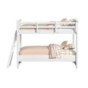 Hampton Kids Twin Over Twin Bunk with Ladder in White