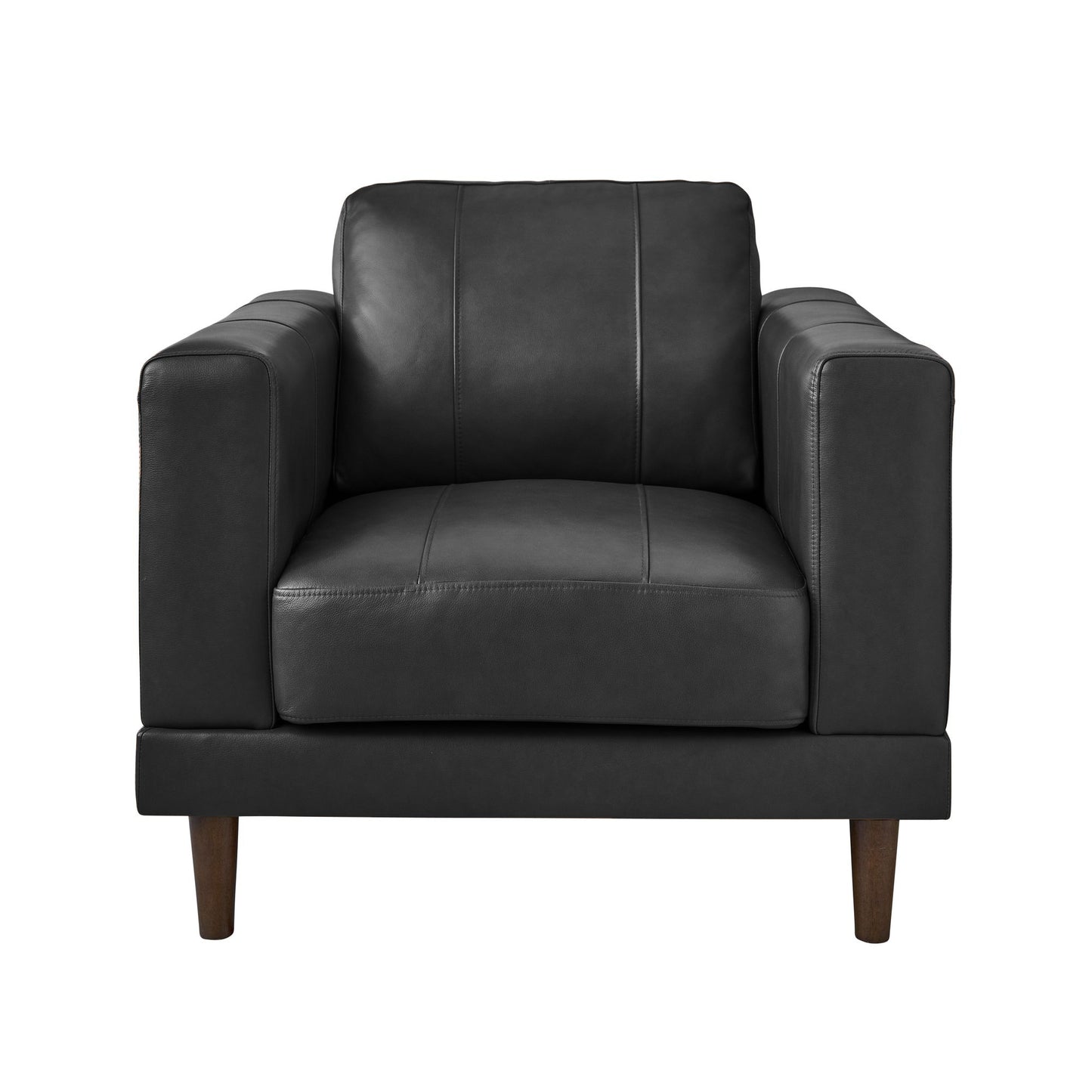 Hampton Chair in Fiero Charcoal (Top Grain / PVC)