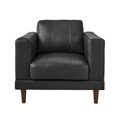 Hampton Chair in Fiero Charcoal (Top Grain / PVC)