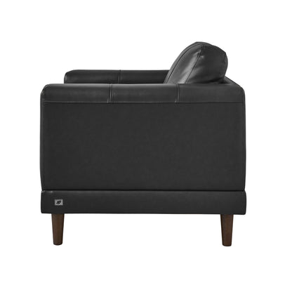Hampton Chair in Fiero Charcoal (Top Grain / PVC)
