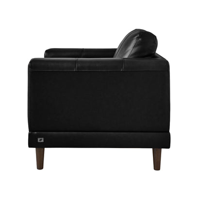 Hampton Chair In Fiero Black (Top Grain/PVC)