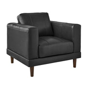 Hampton Chair in Fiero Charcoal (Top Grain / PVC)