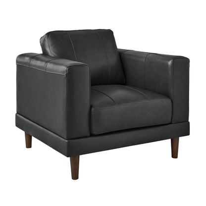 Hampton Chair in Fiero Charcoal (Top Grain / PVC)