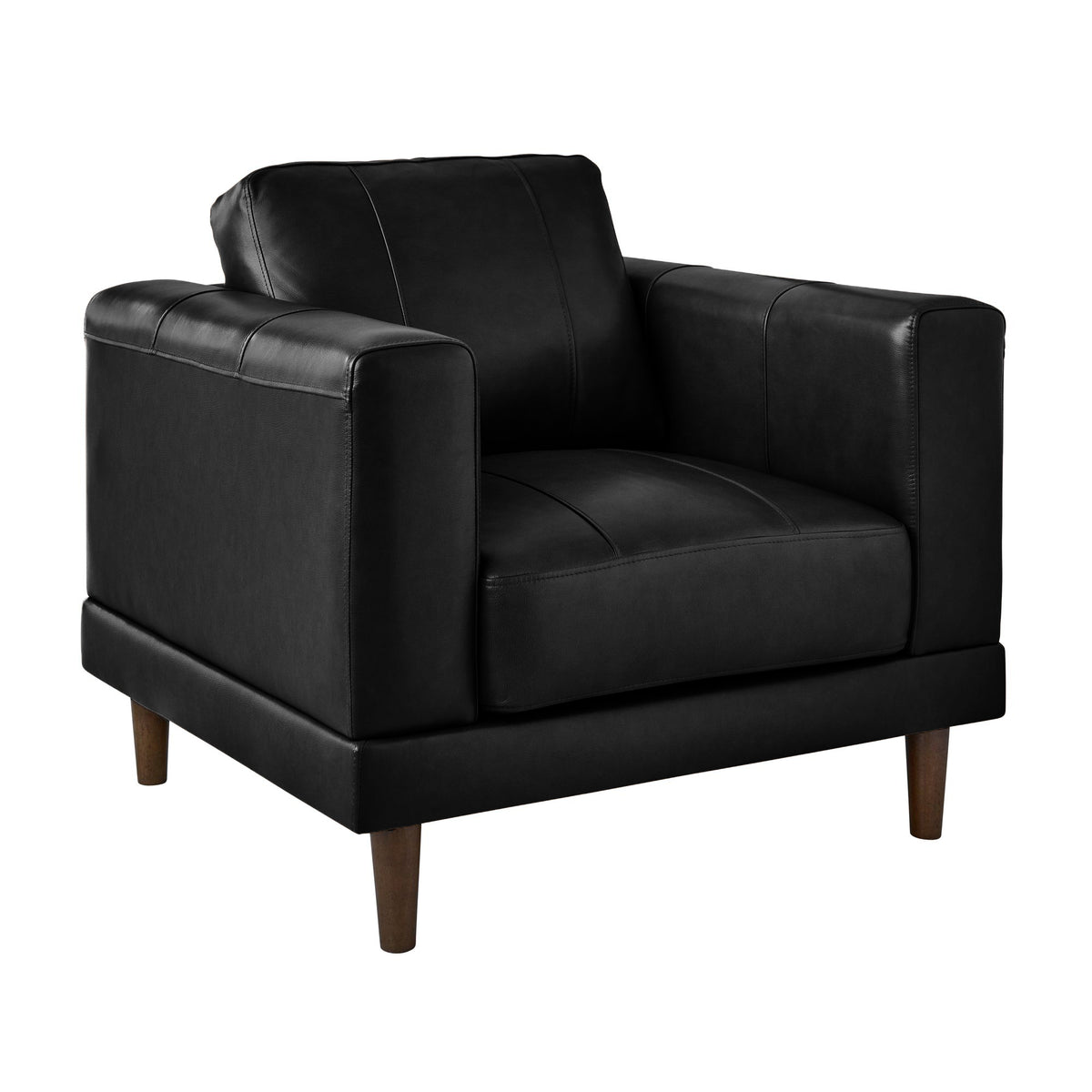 Hampton Chair In Fiero Black (Top Grain/Pvc)