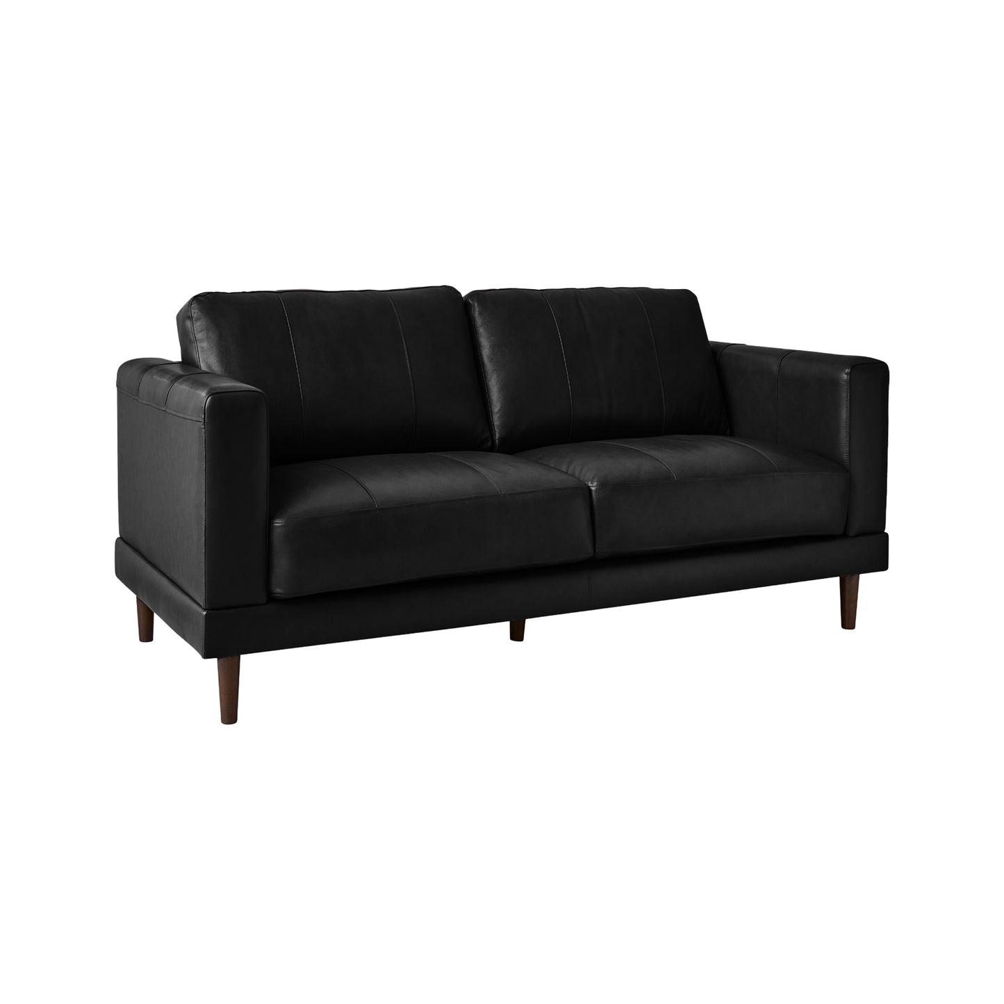 Hampton Loveseat In Fiero Black  (Top Grain/PVC)