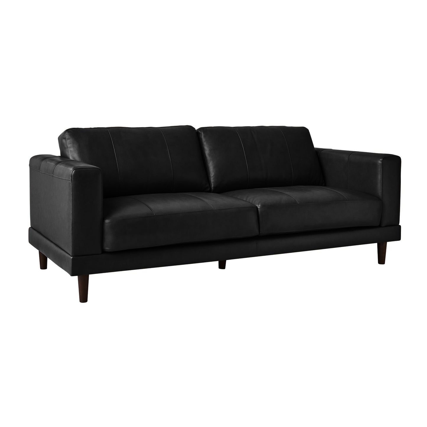 Hampton Sofa In Fiero Black (Top Grain/PVC)