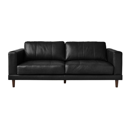 Hampton Sofa In Fiero Black (Top Grain/PVC)