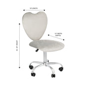 Heart Swivel Vanity Chair