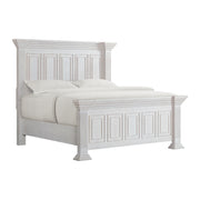 Heather King Panel Bed in Rustic White