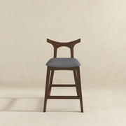 Hester Solid Wood Upholstered Square Bar Chair (Set Of 2)