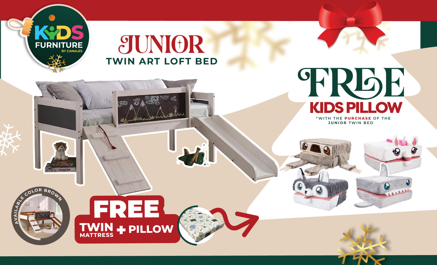 Twin Art Play Junior Low Loft Bed