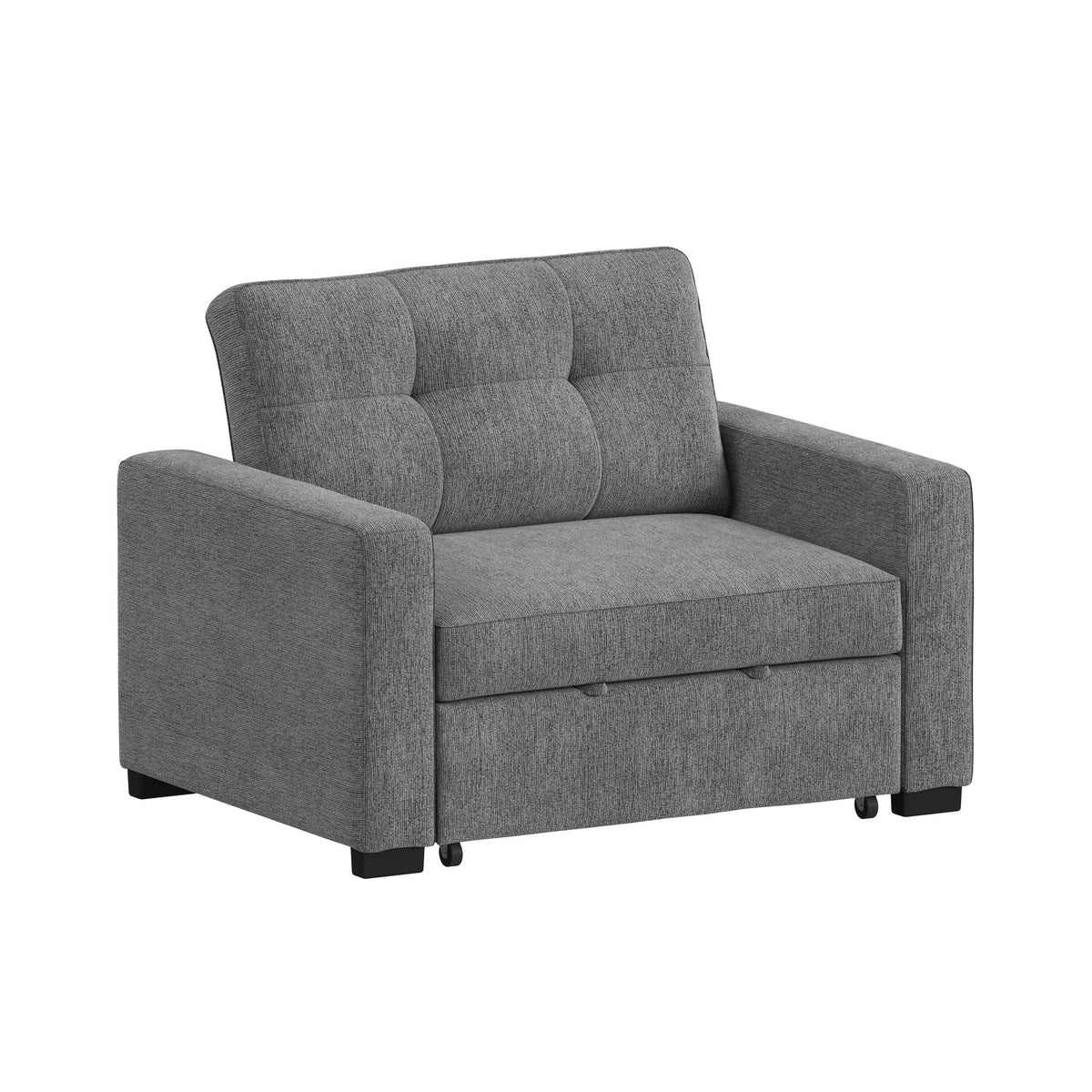 Homer Klicklak Chair w/Pull Out Bed in Clementine Grey