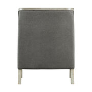 Hopkins Chair w/White Wash Arm Columbia Charcoal
