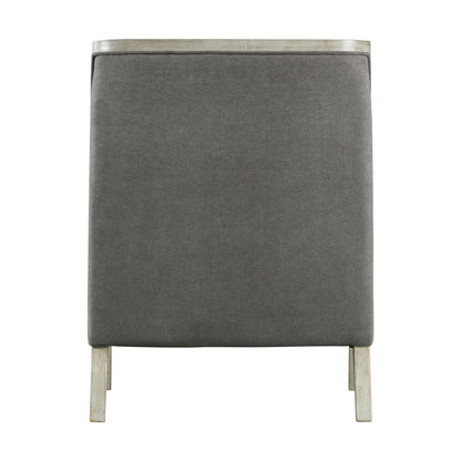 Hopkins Chair w/White Wash Arm Columbia Charcoal