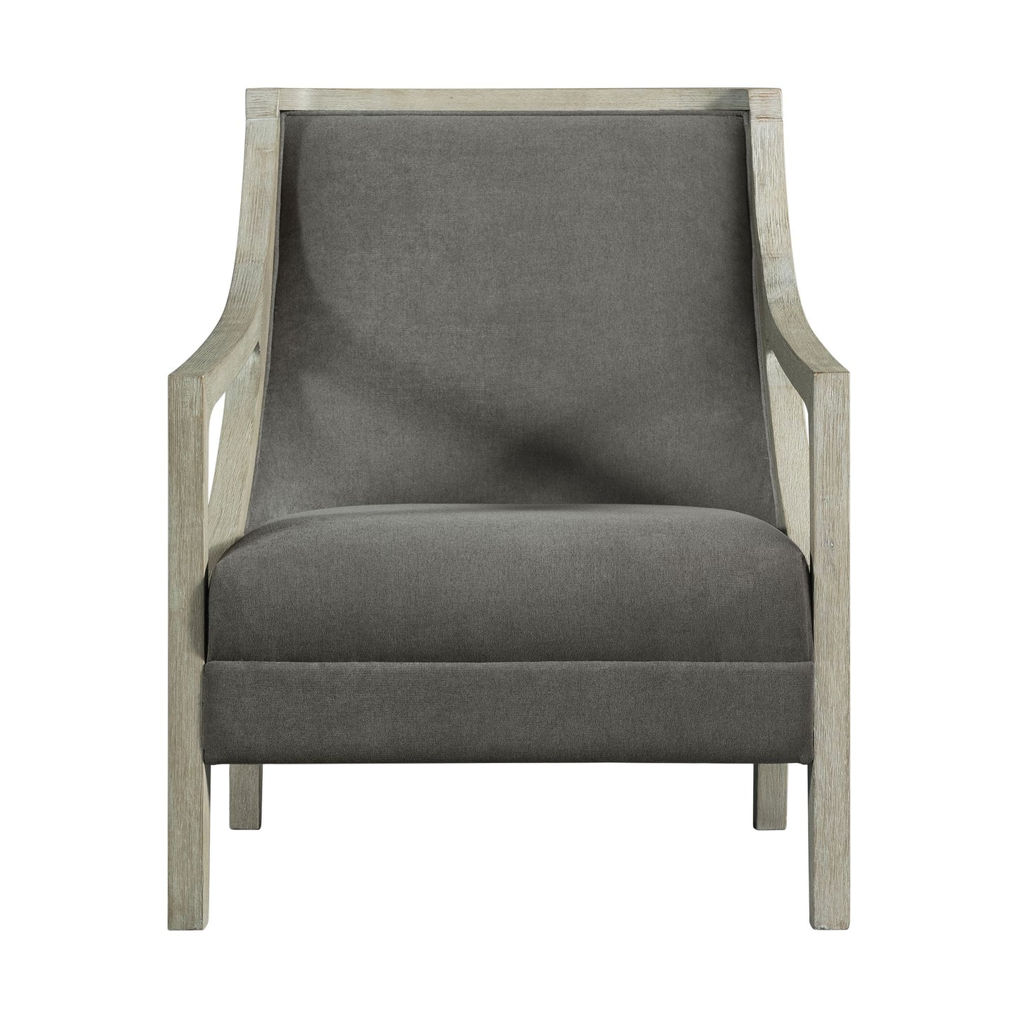 Hopkins Chair w/White Wash Arm Columbia Charcoal