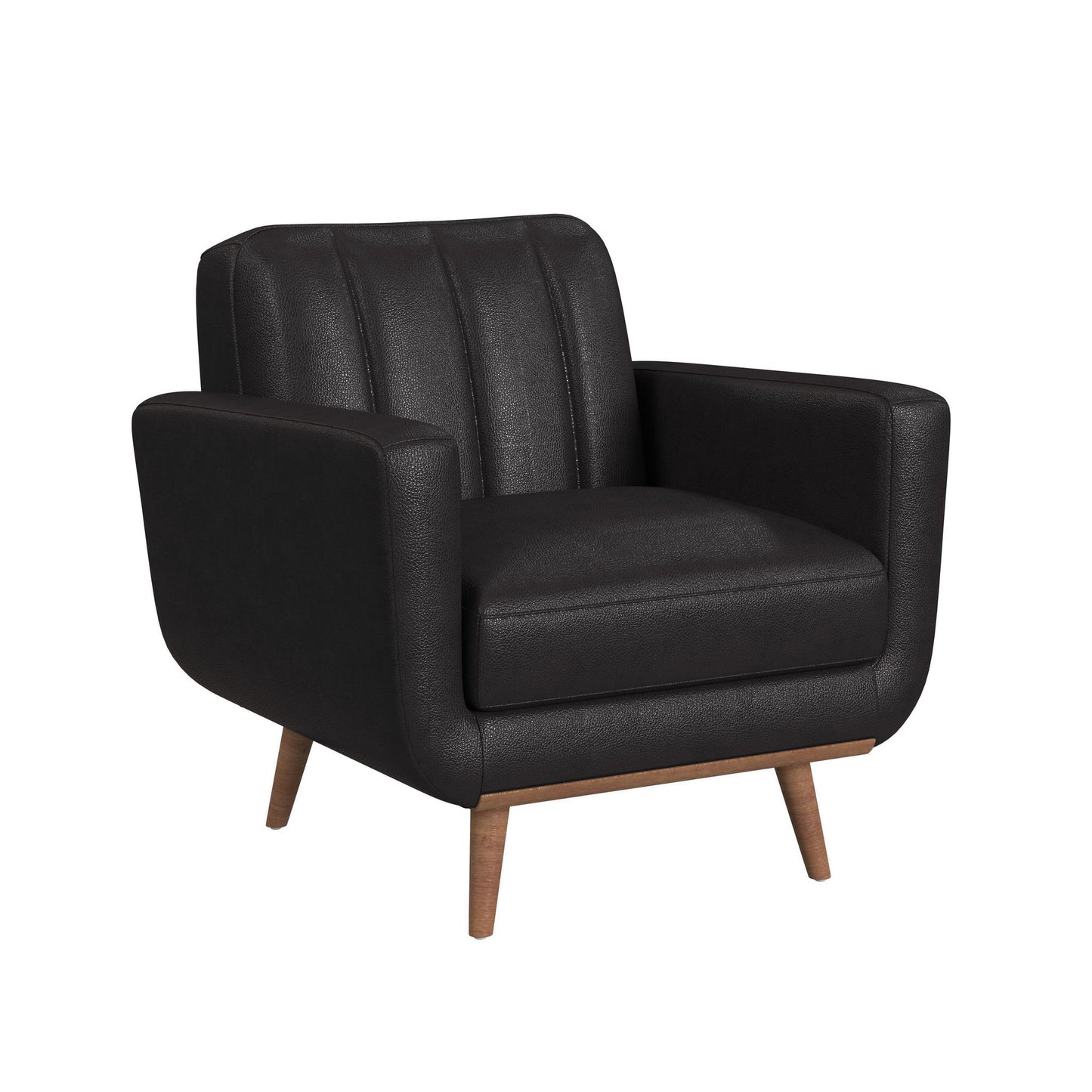 Horizon Chair with Wood Front in Pebble Dark Grey