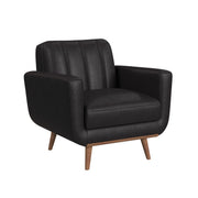 Horizon Chair with Wood Front in Pebble Dark Grey