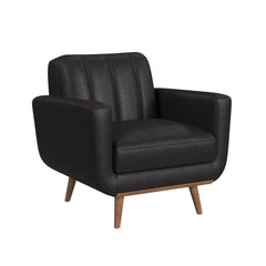 Horizon Chair with Wood Front in Pebble Dark Grey