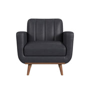 Horizon Chair with Wood Front in Pebble Navy