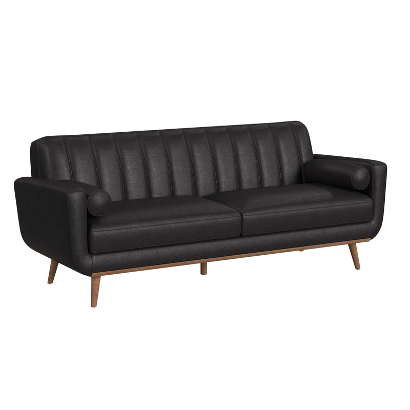 Horizon 2Pc Living Room Set In Pebble Dark Grey-Sofa & Loveseat