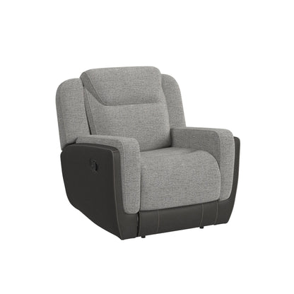 Hornet 3PC Living Room Set in Rancho Grey-Sofa, Loveseat & Recliner