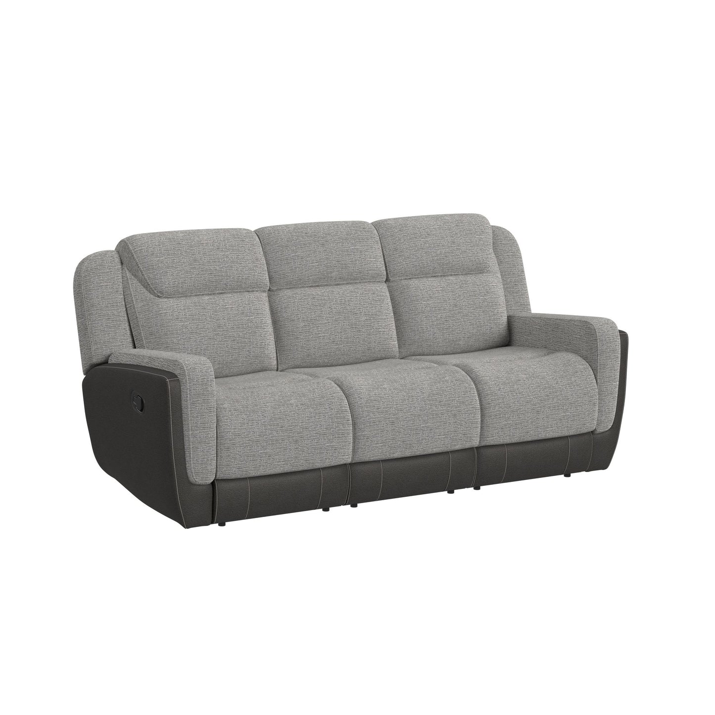 Hornet 3PC Living Room Set in Rancho Grey-Sofa, Loveseat & Recliner