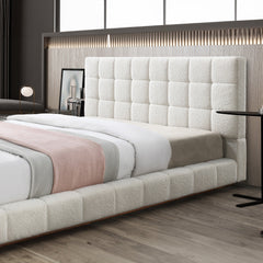 Cama Queen Hudson Ivory Boucle